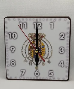 OROLOGIO DA COMODINO QUADRATI REGNO DUE SICILIE 14X11 SFONDO BIANCO