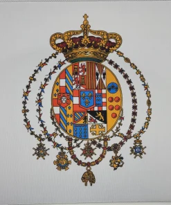 TAPPETINO REGNO DELLE DUE SICILIE 20X23 CM  RETTANGOLARE SENZA SCRITTA SFONDO BIANCO