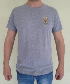 Maglietta T-Shirt unisex piccolo stemma Regno due Sicilie cotone Grigia