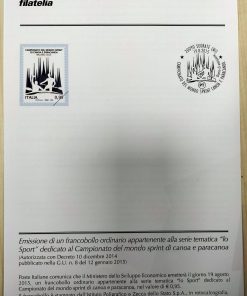 BOLLETTINO ILLUSTRATIVO ITALIA 2015 nuovo ” CAMPIONATO DEL MONDO  SPRINT DI CANOA” € 3.00
