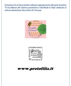 BOLLETTINO ILLUSTRATIVO ITALIA 2025 nuovo ” NOCCIOLINI di CHIVASSO ” €12,00