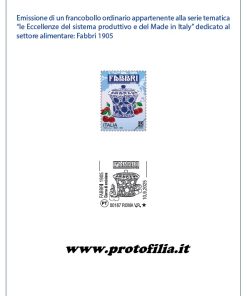 BOLLETTINO ILLUSTRATIVO ITALIA 2025 nuovo “FABBRI 1905 ” €12,00
