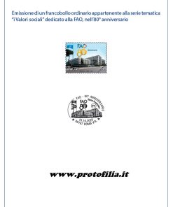 BOLLETTINO ILLUSTRATIVO ITALIA 2025 nuovo ”  FAO ” €12,00