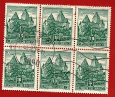 AUSTRIA 1957  YT 874A Quartina – Quatrain  Used  € 2.50