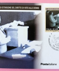 CARTOLINA FILATELICA ITALIA 2016 NUOVA ” 70° anniversario DIRITTO AL VOTO ALLE DONNE” €3.00