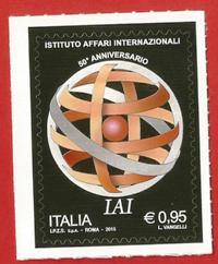 ITALY 2015 YT 3625 MNH “Istituto Affari Internazionali” €1.90