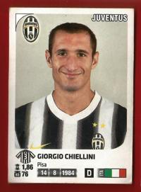 FIGURINE PANINI originale  anno 2011/12 SERIE A n.220 Juventus G. Chiellini  € 0,80