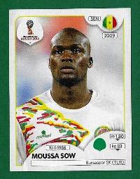 FIGURINE PANINI ORIGINALE Campionato del Mondo RUSSIA 2018 SENEGAL M. Sow N.626 €0.35