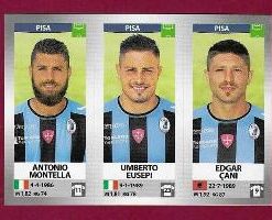 FIGURINA PANINI 2016-17 PISA NUOVA ORIGINALE N.685 MONTELLA-EUSEPI-CANI €0.30