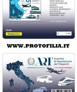 TESSERA FILATELICA ITALIA 2024 nuova “A.R.T. AUTORITA’ DI REGOLAZIONE TRASPORTI” € 5,00